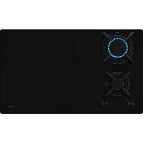 aeg 90cm mixed fuel hob induction & gas